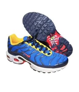 Nike Air Max Plus Blue Yellow CI5676-400 Kids Size 5Y (Women's 6.5) Ships Fast  - Picture 1 of 6