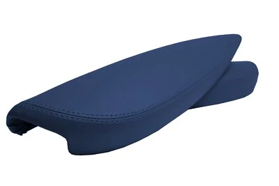 Cubierta de panel de puerta con reposabrazos de cuero azul para Mini Cooper R55 2007-2015 Foto 1 de 4