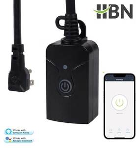 HBN Alta Resistencia Exterior Inteligente Enchufe Temporizador Control Remoto Inalámbrico por Aplicación - Imagen 1 de 8