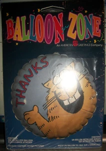 6 PACK AMERICAN GREETINGS BALLOON ZONE "THANKS" 17 1/2" ROUND METALLIZED - Picture 1 of 6