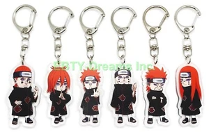 Set di 6 portachiavi acrilici Naruto anime sei sentieri del dolore - Foto 1 di 2