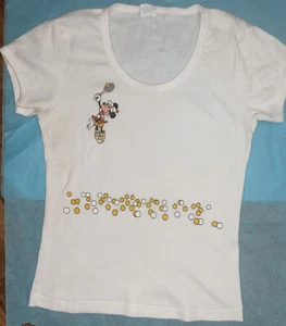 Rare Vintage 60s Disney Minnie Mouse Tennis T Shirt Top Women’s S Made in Usa - Picture 1 of 5