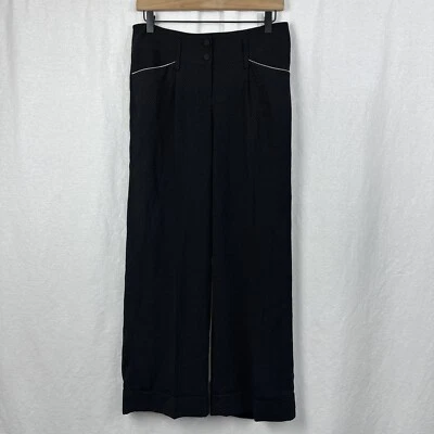 Pantalones Pantalones WHBM Casa Blanca Mercado Negro Pierna Ancha Lunares Negros Talla 6 Foto 1 de 4