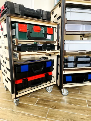 Rollcontainer mit Schubladen | Passend Für L Boxx | Einhell | Makita | Metabo .. - Image 1 of 4