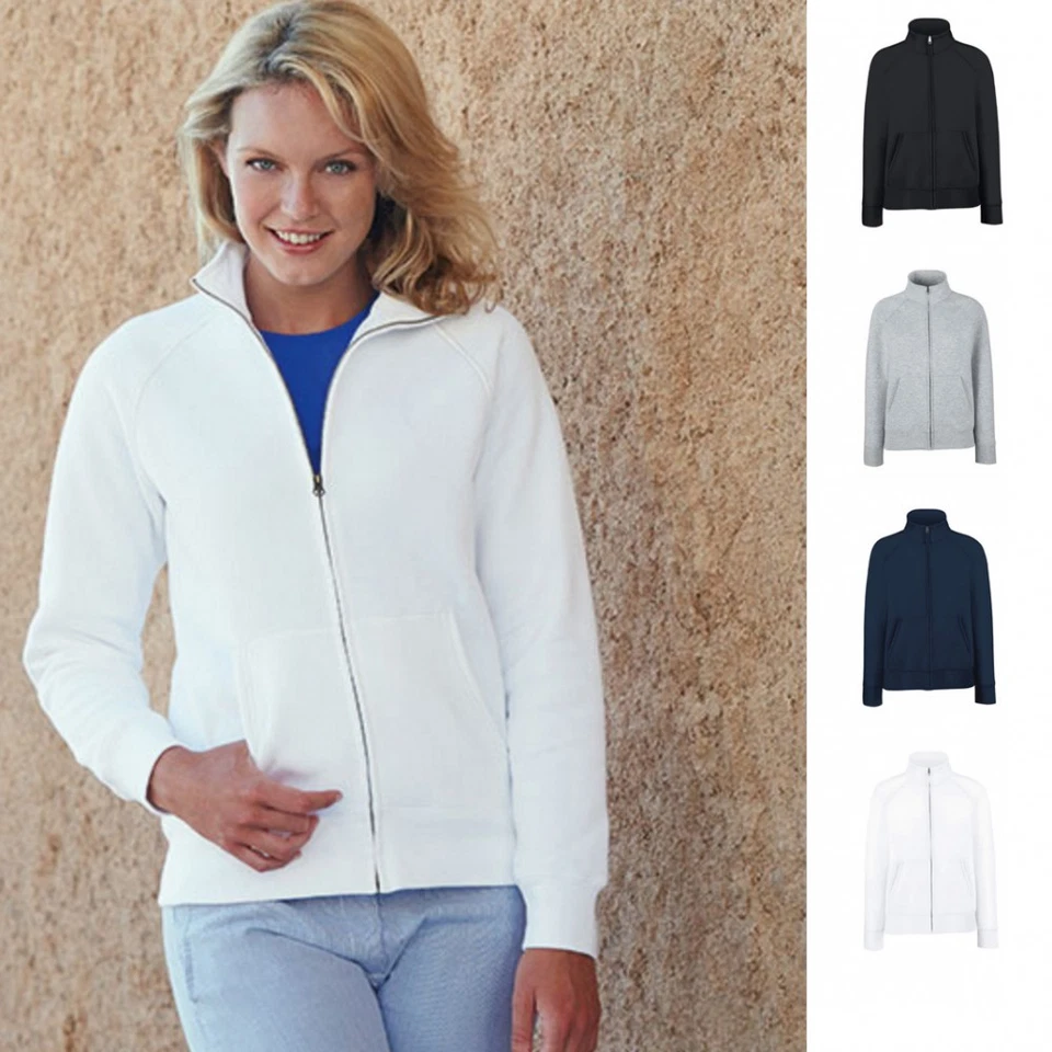 Damen Premium Sweatjacke Fruit of the loom Lady Fit Jacke Sweat Sweatshirt 70/30 - Bild 1 von 1