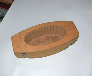 Vintage CORDON BLEU BIA Frankreich Butterform Holz Blume geschnitzt kulinarische Form  - Bild 1 von 7