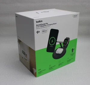 BELKIN BoostCharge Pro Qi2 15W Magnetic Wireless Charging Stand with Adapter - Picture 1 of 10