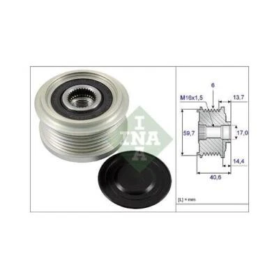 INA 535 0228 10 ALTERNATOR FREEWHEEL CLUTCH FOR CHEVROLET,OPEL,VAUXHALL - Image 1 of 3