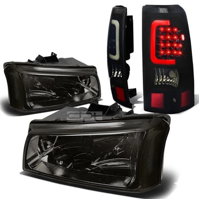 ДЛЯ 03-07 SILVERADO ДЫМЧАТЫЙ + ПРОЗРАЧНЫЙ СИГНАЛ ФАРЫ + ЧЕРНЫЙ ТОНИРОВАННЫЙ 3D СВЕТОДИОДНЫЙ ЗАДНИЙ ФОНАРЬ - Изображение 1 из 4