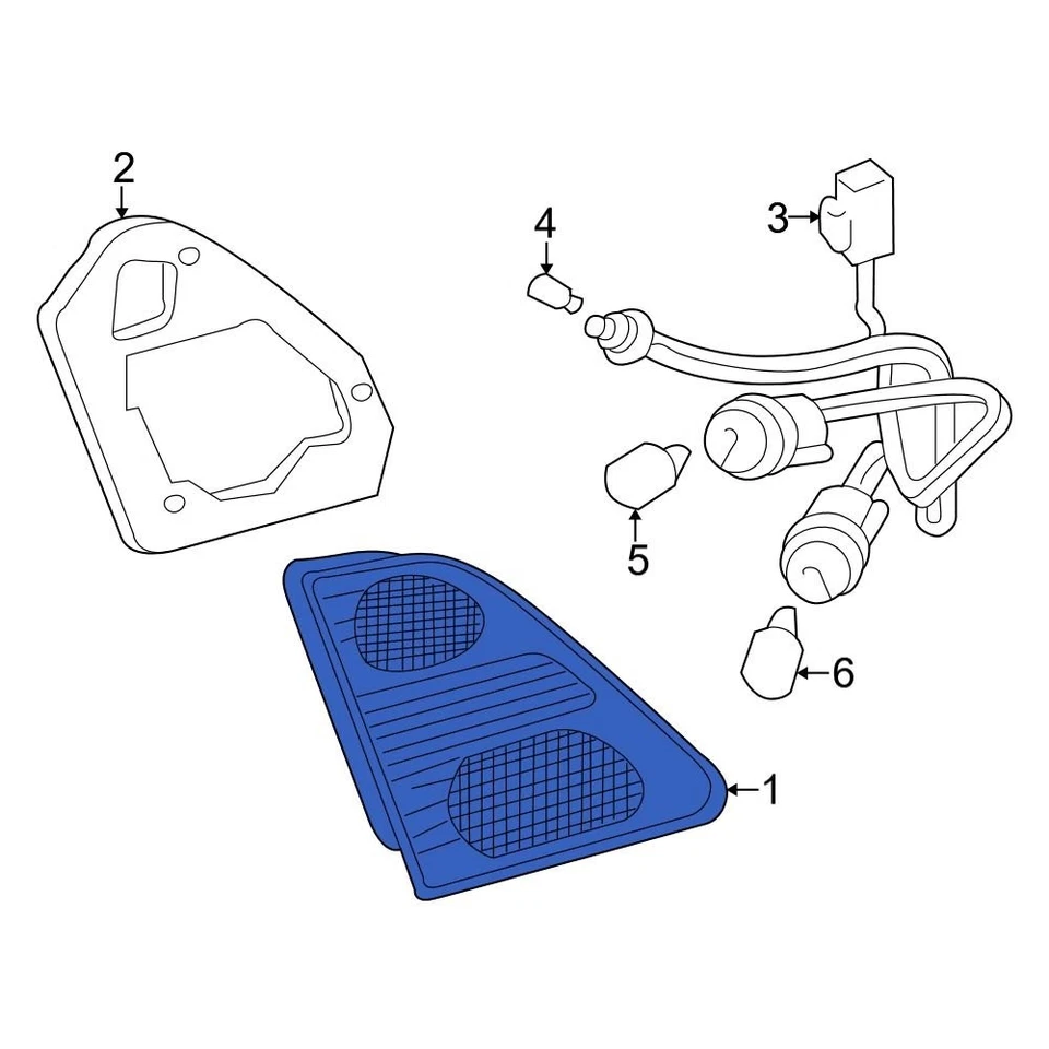 For Lexus LS430 2001-2003 Lexus 8159150110 Rear Left Tail Light Lens — 第 1/1 张图片