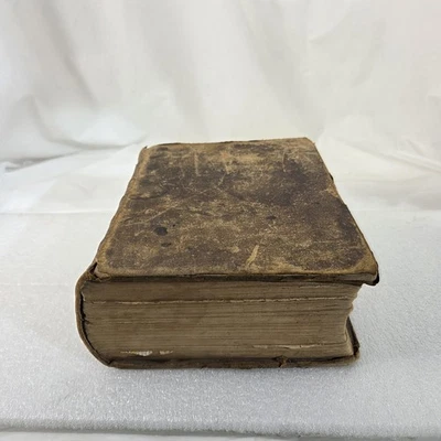 1858 Noah Webster Dictionary Merriam Springfield Leather Antique Pre-Civil War - Image 1 of 4