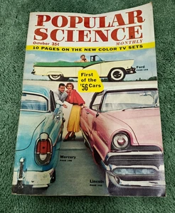 Vintage POPULAR SCIENCE Magazine - October 1955 issue - First of The '56 Cars - Imagen 1 de 6