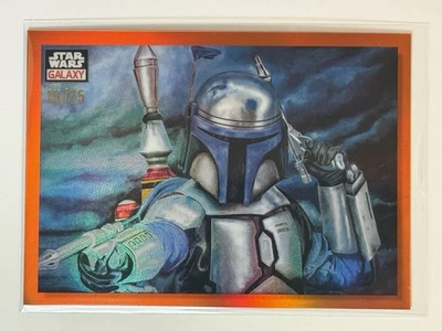 2023 Topps Chrome Star Wars Galaxy #55 Jango Fett Orange Refractor #15/25 - Image 1 of 4