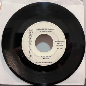 KENNY & THE KASUALS - Raindrops To Teardrops (1966)- 7" Vinyl Record 45RPM - VG+ - Picture 1 of 2