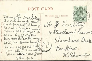 GB 1905 1/2d PPC of Drove House - Thornham & Hunstanton SO CDS's to Walthamstow - Picture 1 of 2