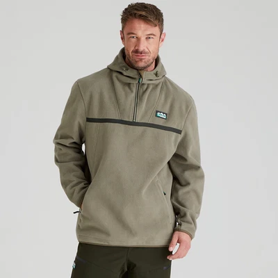 Ridgeline Herren Kodiak Fleece Smock Smokey Olive warm winddicht Anorak