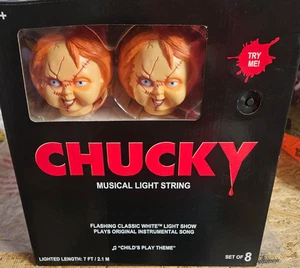 Chucky 8ct. Musikalische Lichtsets Halloween Dekoration - Bild 1 von 2