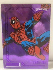 2023 Marvel Allegiance Secret Wars #79 Spider-Man Purple Box par Serial 95/99 - Picture 1 of 3