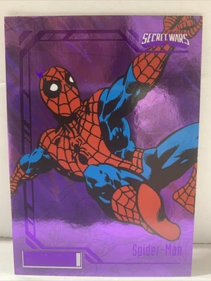 2023 Marvel Allegiance Secret Wars #79 Spider-Man Purple Box par Serial 95/99 - Image 1 of 3