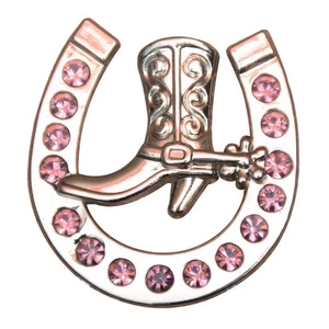 HILASON Set of 2 Western Screw Back Concho Amethyst Horseshoe Boots Crystals - Picture 1 of 4
