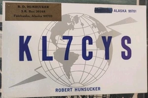 CARTOLINA RADIOAMATORE FAIRBANKS ALASKA ROBERT HUNSUCKER 1978 crt 394 - Foto 1 di 2