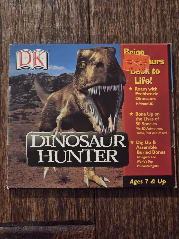 Dinosaur Hunter Computer Software CD-ROM 2000 DK Darling Kindersley New Sealed - Image 1 of 4