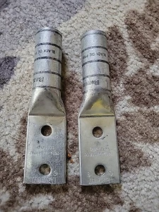 2 Panduit LCC750-12W-6 Compression Lug Black 106 - Picture 1 of 2