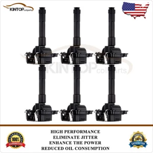 6 Ignition Coils For Volkswagen 1998-1999 passat 1999-2000 2002-2005 Jetta 1.8L - Picture 1 of 14