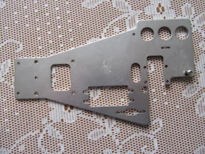 A619 T2M Mini Plate Chassis Silver IN Aluminium L 7 5/8in Modelling - Picture 1 of 5