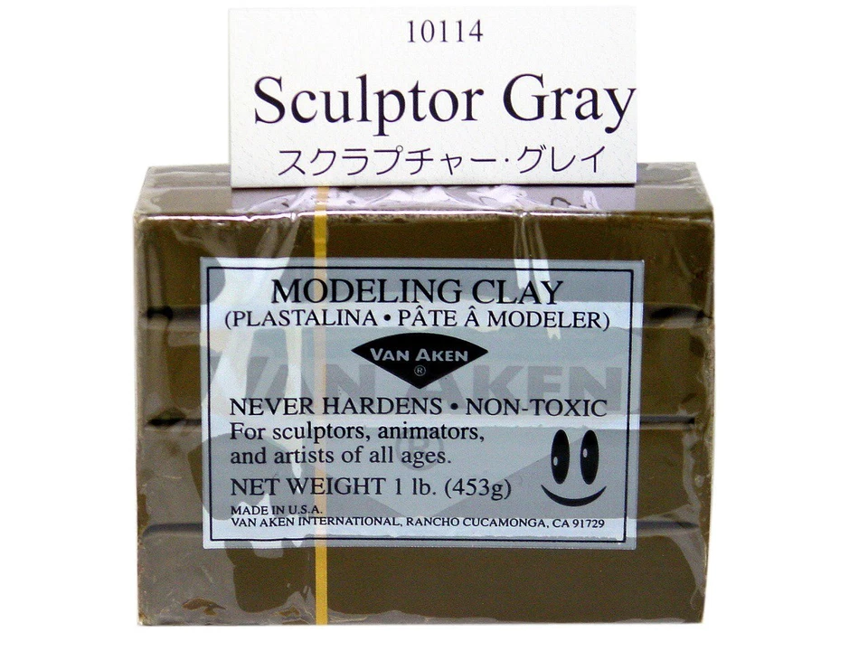 Van Aken International Va10114 Plastalina Modeling Clay Sculptor Grey 1lb