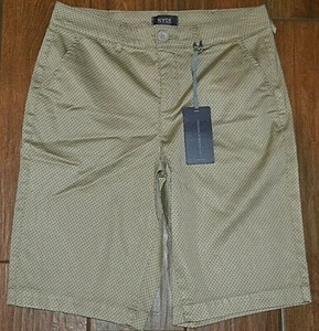 NYDJ Gold Beige With Micro Dots Bermuda Dress Casual Shorts Size Choice 0 OR 2 - Picture 1 of 2