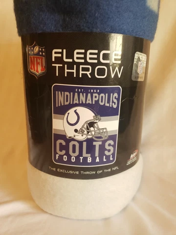 New NFL Indianapolis Colts Logo Soft Fleece Throw Blanket 50" X 60" Cover