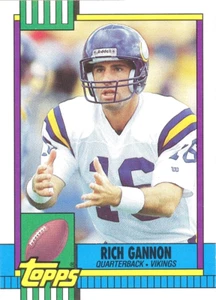 1990 TOPPS-TRADED Rich Gannon RC RAIDERS CHIEFS REDSKINS VlKlNGS Delaware - Picture 1 of 1