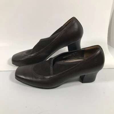 Tacones Aravon Florence superpuestos de tela de cuero para mujer EE. UU. 10 M UK 8 UE 40 Foto 1 de 4