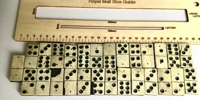 Very Rare Miniature Antique Victorian  Ebony & Brass 27 Domino Set circa 1850's - Image 1 of 4