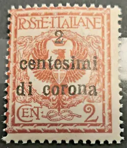 ITALIEN Besetzung 1919 Centesimi di Corona 2 Centesimi Postfrisch - Bild 1 von 1