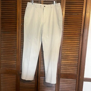 Brooks Brothers Hose Herren 36 x 32 hellbraun flach vorne Vorteil Chino Clark Slash Tasche - Bild 1 von 13