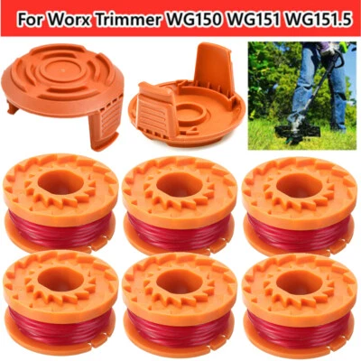 Trimmer Spool Line WA0010 & Cap For WORX WG150 WG175 WG180 WG163 WG157 Strimmer - Image 1 of 4