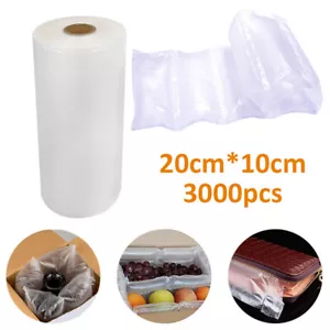 3000Pcs Cuscino Aria per Macchina Borsa Pellicola 20*10cm Cuscino Bolla USA - Foto 1 di 11