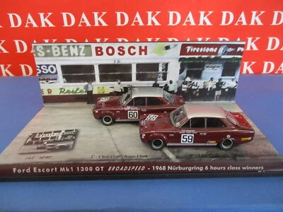 Die cast 1/43 Modellini Auto Set Ford Escort MKI 1300 GT Broadspeed  Nurburgring - Immagine 1 di 4