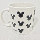 Disney Mickey Mouse Logo Head Ears White Mug Black Japan