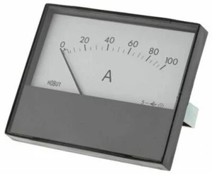 1 x HOBUT R68M Analog Panel Amperemeter 100A DC 63,5 mm x 62,5 mm ±8 % beweglicher Magnet - Bild 1 von 1