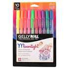 Sakura Gelly Roll Moonlight Pens, 1 mm Bold Tip, Assorted Colors, Pack of 10