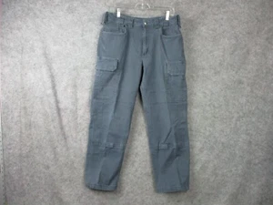 DULUTH TRADING Pants Mens 36x29 Gray Flex Fire Hose Cargo Relaxed Fit Canvas - Picture 1 of 14