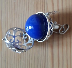 Engelsrufer Anhänger 925er Sterlingsilber incl. Klangkugel Lapislazuli Größe M - Bild 1 von 3