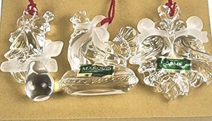 Waterford Marquis Crystal, Christmas Ornaments 3 Pcs. 12 Days of Christmas - Picture 1 of 18