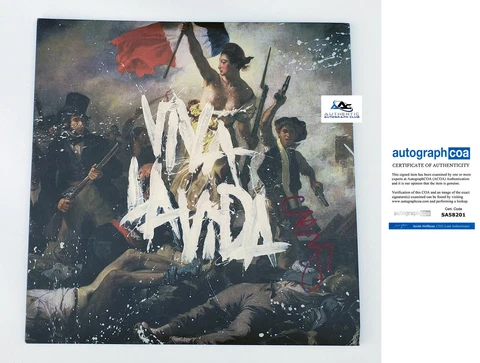 CHRIS MARTIN AUTOGRAPH SIGNED VIVA LA VIDA VINYL RECORD LP ALBUM COLDPLAY ACOA Cover