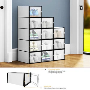 TAUS 12-TEILIG Schuh Aufbewahrungsbox Stapelbar Sneaker Case Container Organizer Medium - Bild 1 von 5