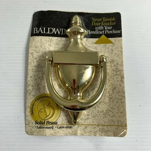 Baldwin Solid Brass Door Knocker 6.5" X 3.5" New - Picture 1 of 4