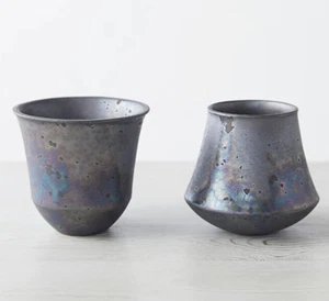BLUE BOTTLE COFFEE × ONE KILN Coffee Cup Ash Aziwai and Kaori Set JAPAN NEW - Picture 1 of 9